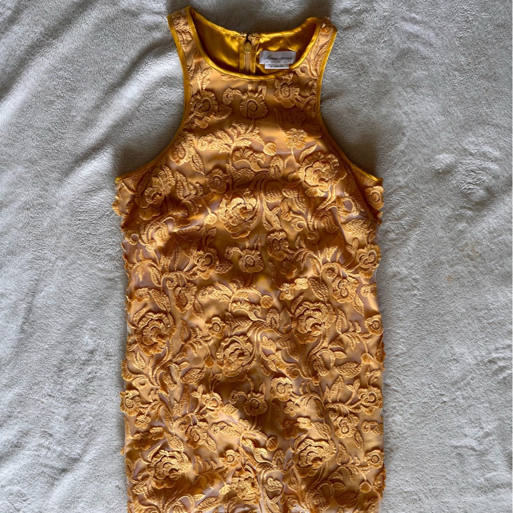 Lovers and friends dress. Gold, XS, never worn. Revolve dress